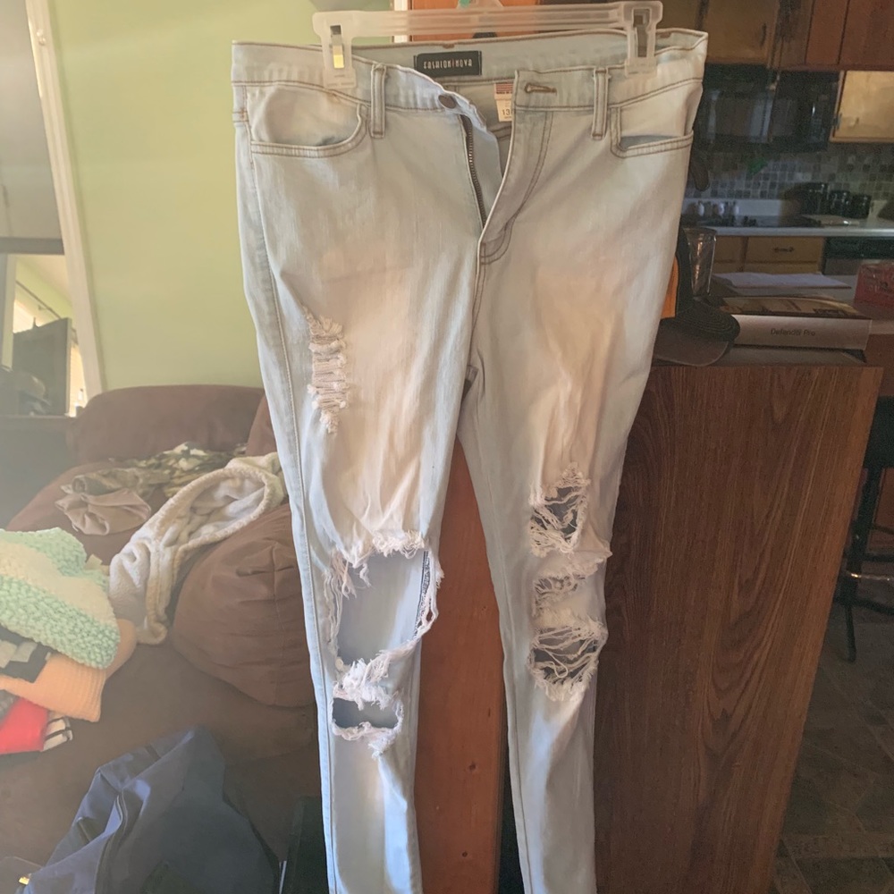 fashion nova distressed jeans